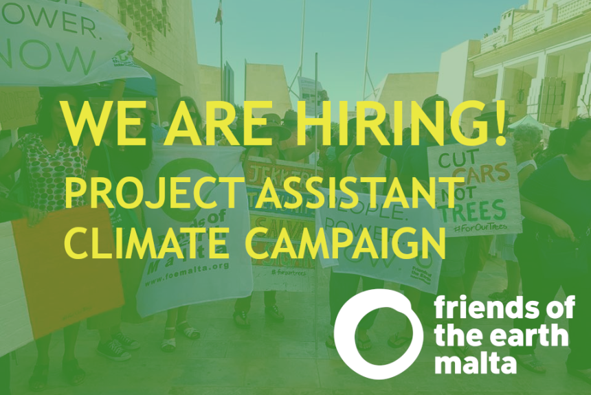 CALL CLOSED – Project Assistant – Climate campaign (Ref: 2022-01)