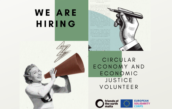 ESC Vacancy posts Circular Economy and Economic Justice Volunteer (Ref: 2022-04)