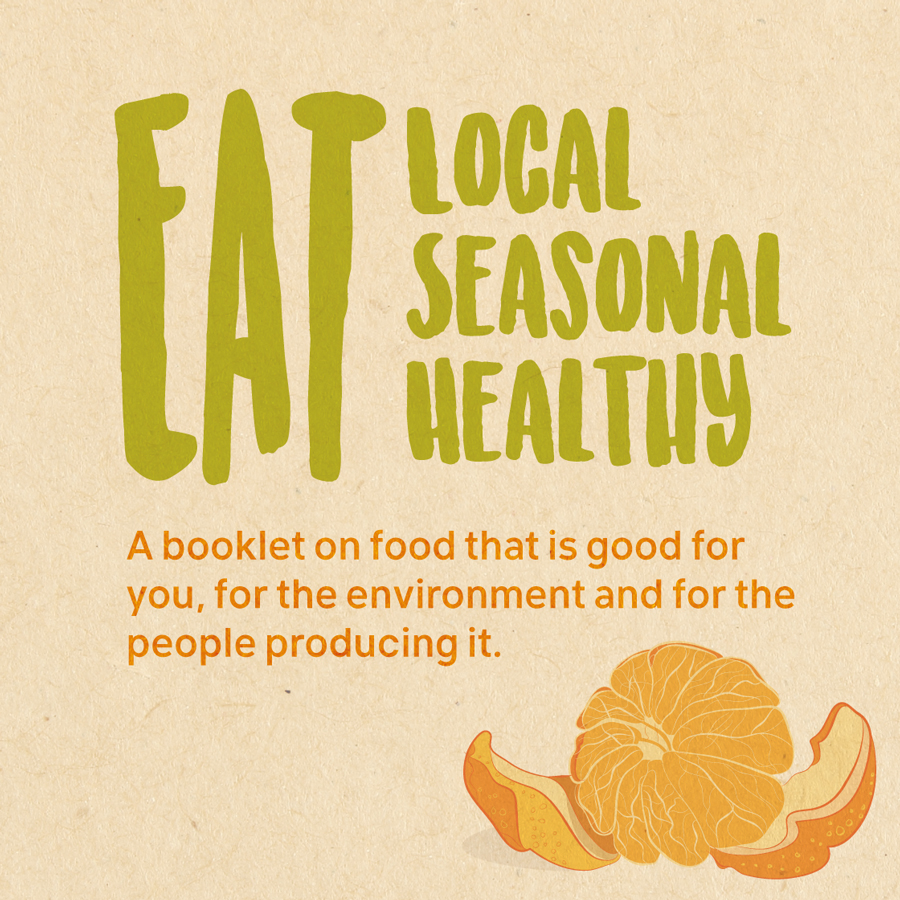 Cover of booklet about eating local seasonal and healthy - Friends of the Earth Malta